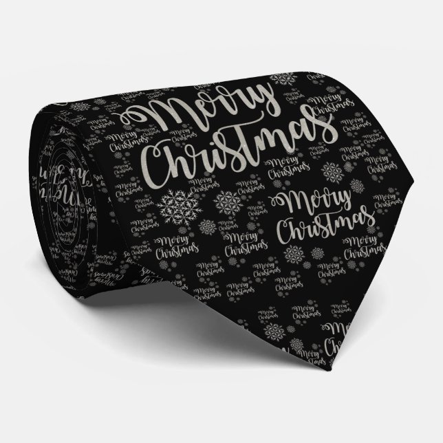 Christmas Tie, Merry Christmas Tie (Rolled)