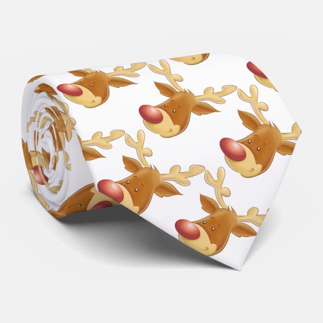 Christmas Tie/Rudolph Tie (Rolled)