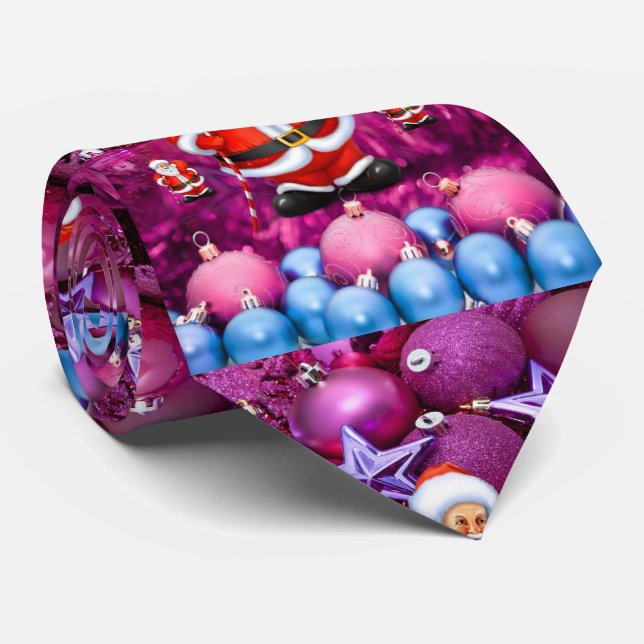 Christmas Tie, Santa Tie (Rolled)