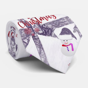 Christmas Tie, Snowman Tie