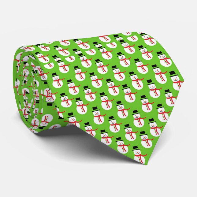 Christmas Tie/Snowmen Tie (Rolled)