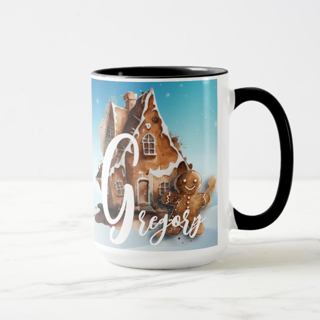 Christmas Time Alphabet Customisable Mug (Right)