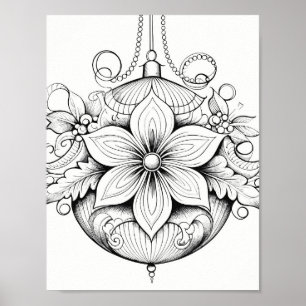 Christmas Time Colouring Poster