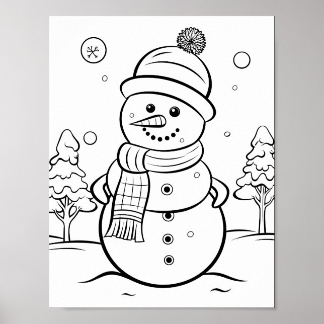 Christmas Time Colouring Poster (Front)