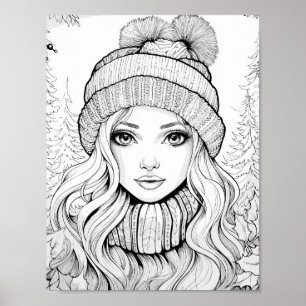 Christmas Time Colouring Poster