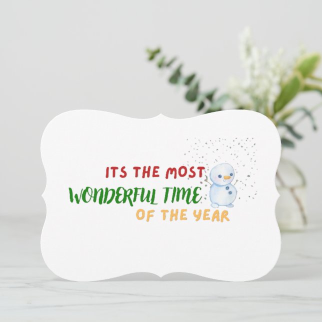 christmas time design holiday card (Standing Front)