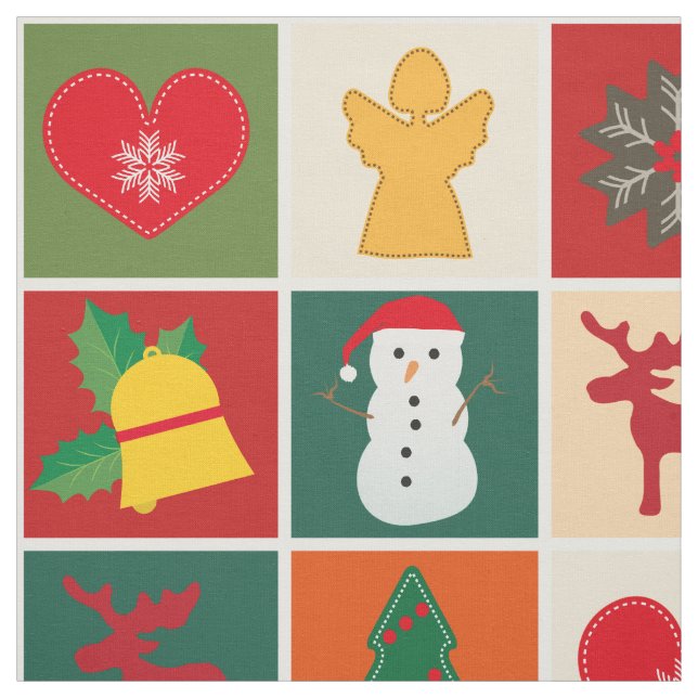 christmas time fabric (Swatch)