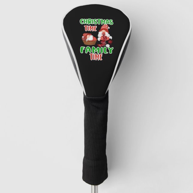 Christmas time Family time,Christmas family design Golf Head Cover (Front)