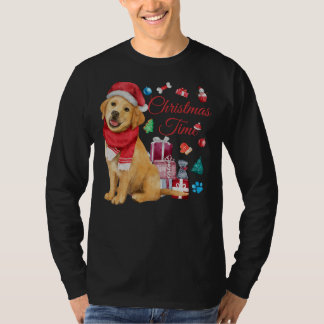 Christmas Time For Cute Golden Retriever T-Shirt