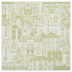 christmas time green pearl fabric