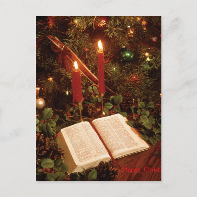 Christmas Time Holiday Postcard (Front)