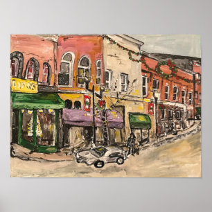 "Christmas time in Downtown Willoughby"  Poster