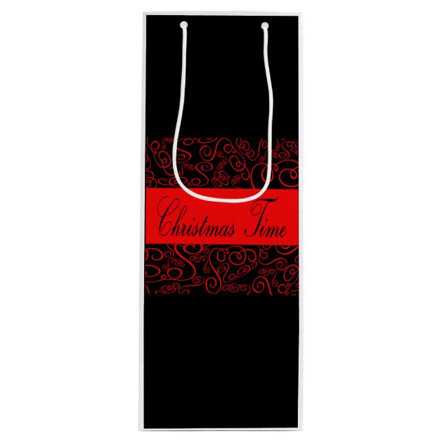 Christmas Time Wine Gift Bag (Front)