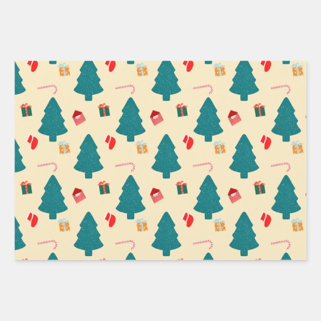 Christmas Time Wrapping Paper Sheet (Front)