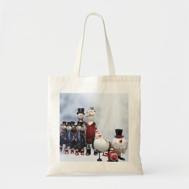 Christmas Tin Choir Tote Bag (Front)