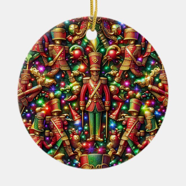 CHRISTMAS ~ Tin Soldiers 19th Century ~ Ceramic Tree Decoration (Front)