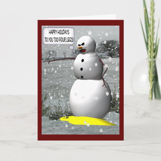 "Christmas Tinkle" Snowman Holiday Greeting Cards (Front)