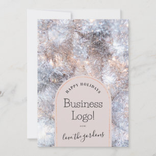 Christmas Tinsel Happy Holidays Corporate Arch Holiday Card