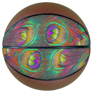 Christmas Tinsel Peacock Feathers Basketball