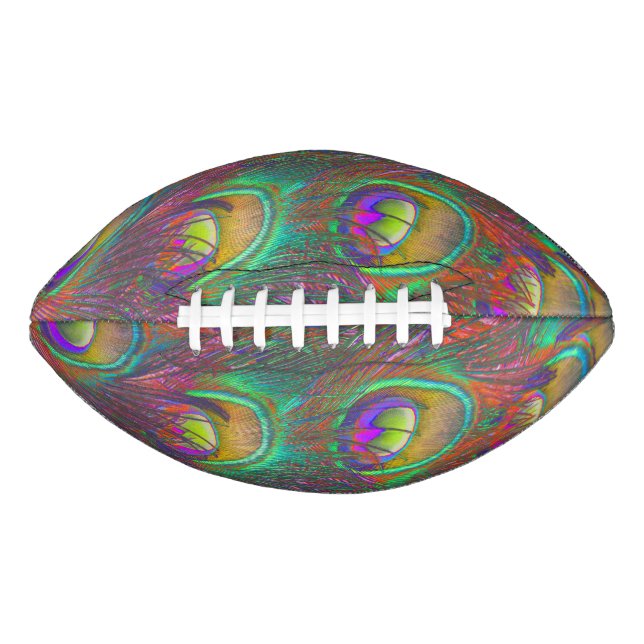 Christmas Tinsel Peacock Feathers Football (Front)