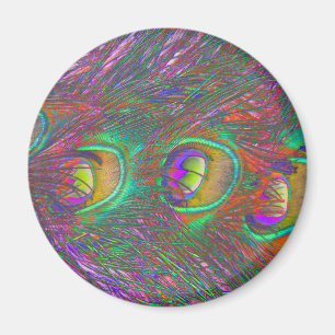 Christmas Tinsel Peacock Feathers Magnet