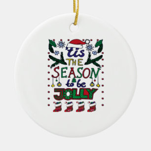 Christmas Tis The Season Ceramic Tree Decoration