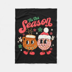 Christmas Tis The Season Mexican Concha Pan Dulce Fleece Blanket