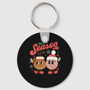 Christmas Tis The Season Mexican Concha Pan Dulce  Key Ring