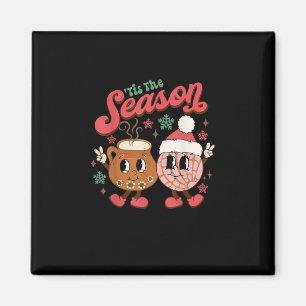 Christmas Tis The Season Mexican Concha Pan Dulce Magnet