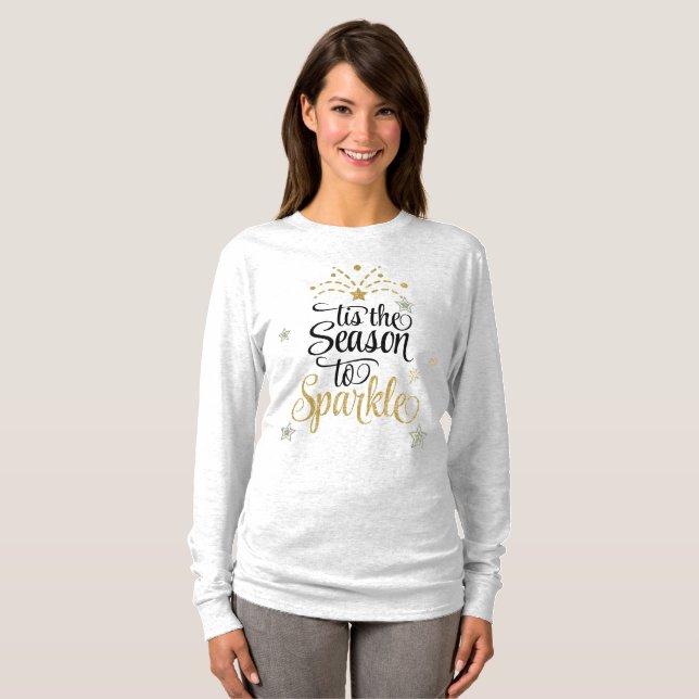 Christmas - Tis the Season to Sparkle T-Shirt (Front Full)