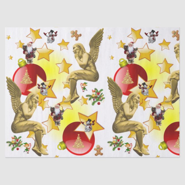 Christmas Tissue Paper, Angel Paper (Front)