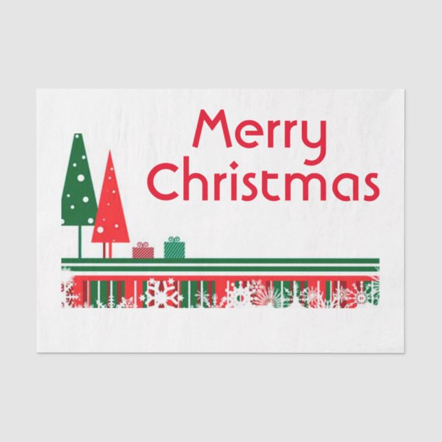 Christmas Tissue Paper/Christmas Trees Paper (Front)