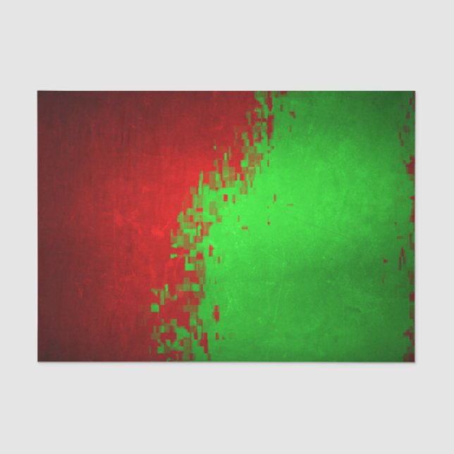 Christmas Tissue Paper-Digital Red Green Design Paper (Front)