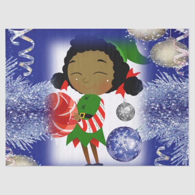 Christmas Tissue Paper, Elf Paper (Front)