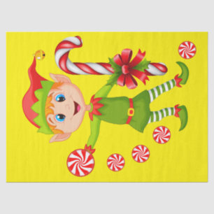 Christmas Tissue Paper Elf Peppermint