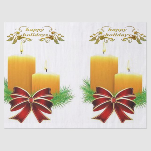 Christmas Tissue Paper, Happy Holidays Paper (Front)