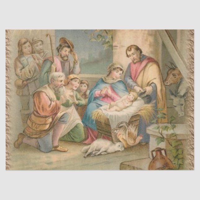 Christmas Tissue Paper, Jesus Christ Tissue Paper (Front)