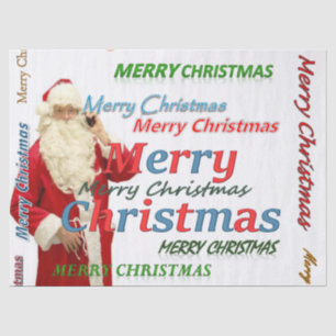Christmas Tissue Paper, Merry Christmas Santa Paper