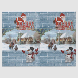 Christmas Tissue Paper, Merry Christmas, Snowman Tissue Paper