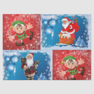 Christmas Tissue Paper, Santa, Elf Paper