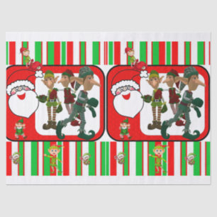 Christmas Tissue Paper, Santa, Elf Tissue Paper