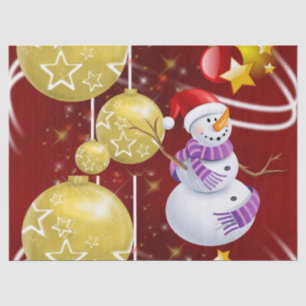 Christmas Tissue Paper, Snowman Paper