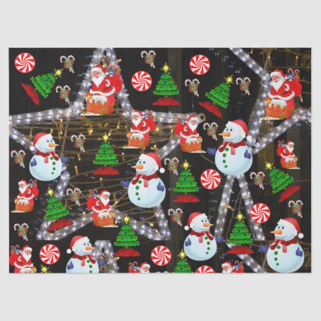 Christmas Tissue Paper, Snowman Tissue Paper (Front)