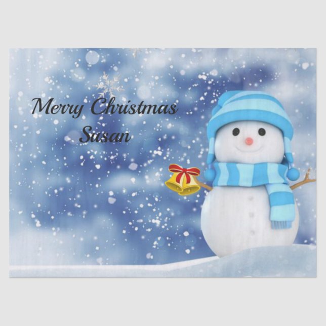 Christmas Tissue Paper, Snowman Tissue Paper (Front)