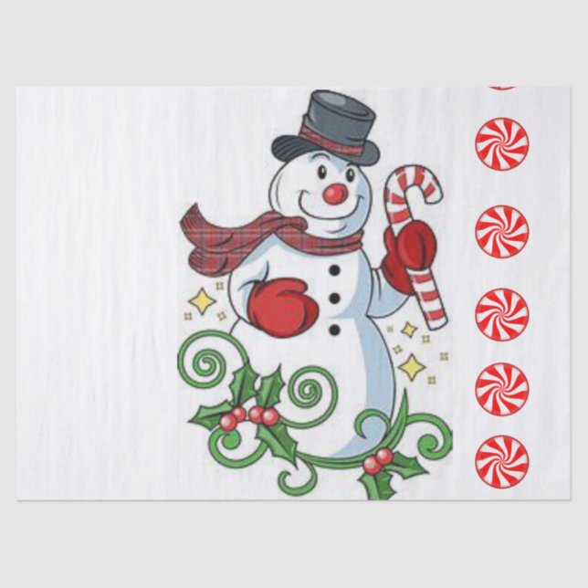 Christmas Tissue Paper, Snowman Tissue Paper (Front)