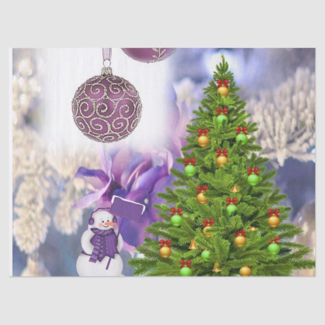 Christmas Tissue Paper, Snowman Tissue Paper (Front)