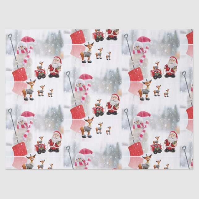 Christmas Tissue Paper, Snowman Tissue Paper (Front)