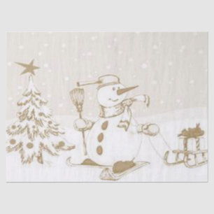 Christmas Tissue Paper, Snowman Tissue Paper