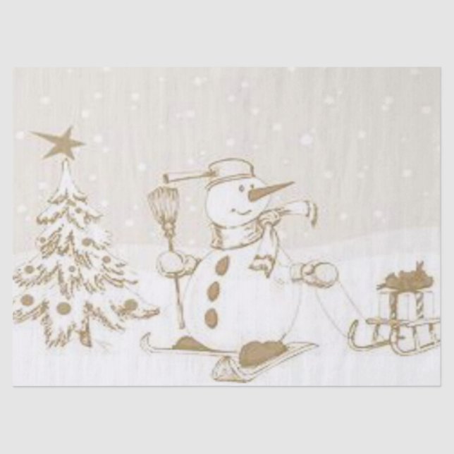 Christmas Tissue Paper, Snowman Tissue Paper (Front)