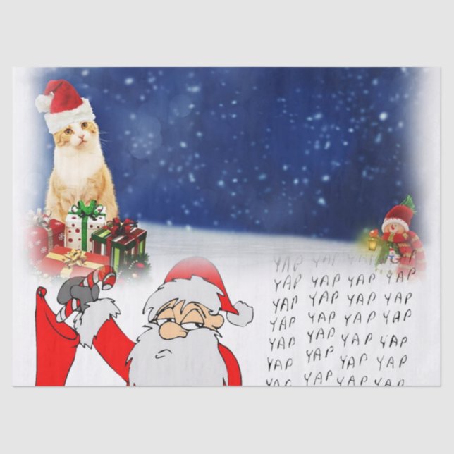 Christmas Tissue Paper, Snowman Tissue Paper (Front)